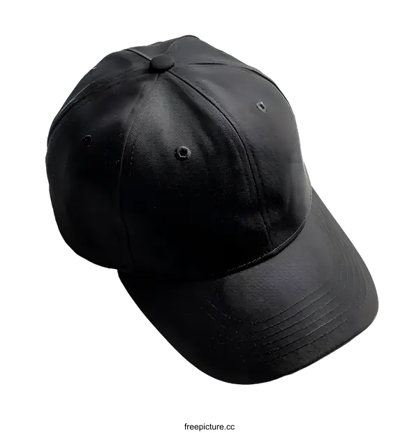 [Transparent Background PNG]Black Baseball Cap Isolated On White Background