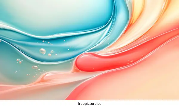 Abstract Liquid Color Flow Art