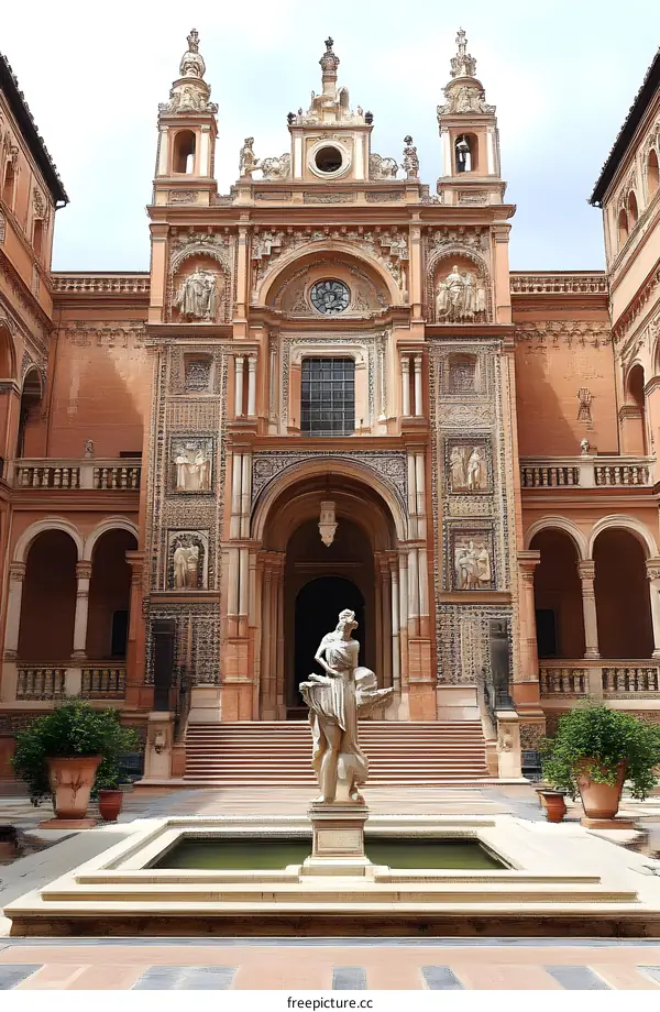 The Courtyard of the Alcazar of Seville, Spain