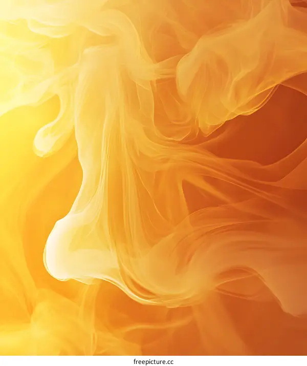 Abstract Yellow and Orange Smoke Design