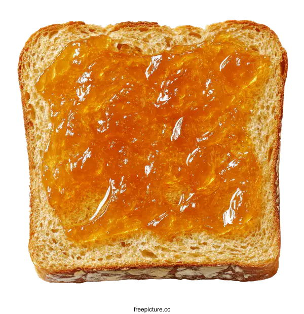 [Transparent Background PNG]Delicious Jam on a Slice of Bread