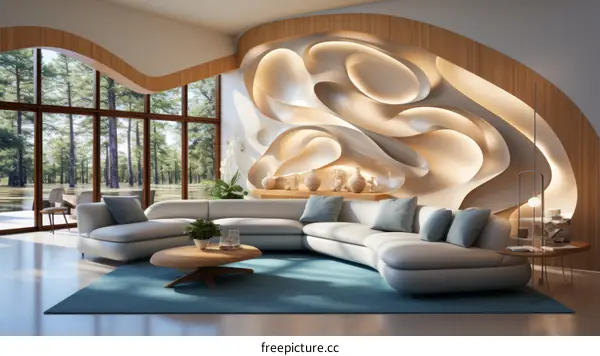Modern interior design living room