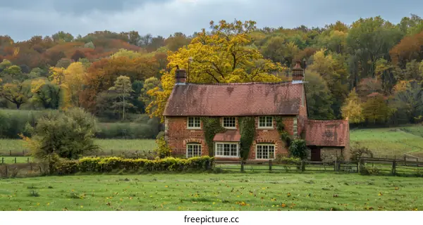 Autumnal English Country Cottage