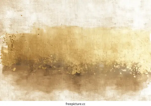 Abstract Watercolor Painting with Gold Texture