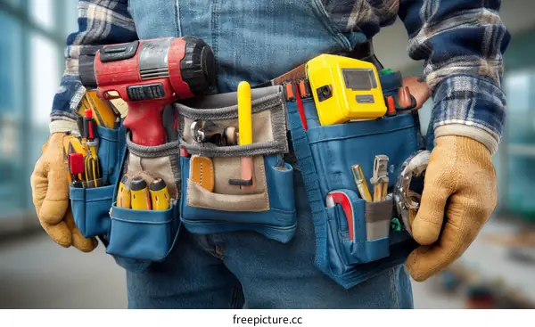 Handyman Tools and Equipment Belt