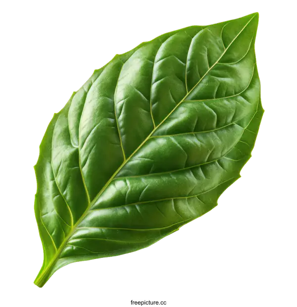 [Transparent Background PNG]Close up of a vibrant green leaf