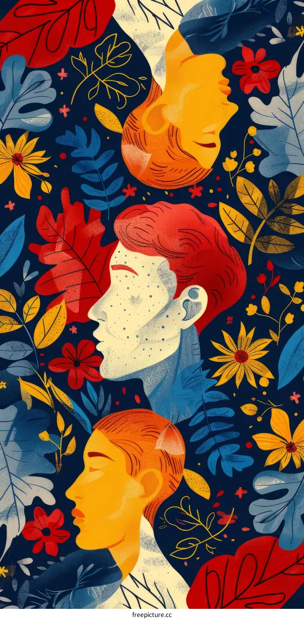 Two Redheaded Men in Autumn Portrait