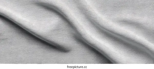 Closeup View of Wrinkled Gray Fabric Texture