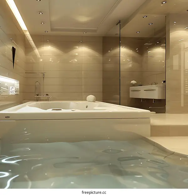 Modern and minimalist bathroom