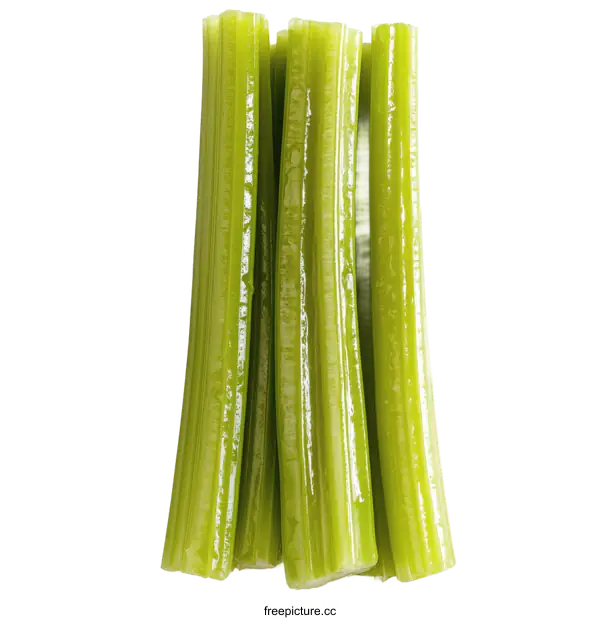 [Transparent Background PNG]Fresh Celery Stalks Close Up