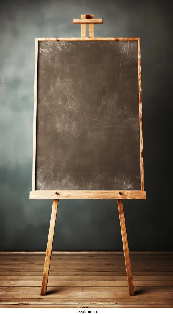 Blank blackboard chalkboard easel