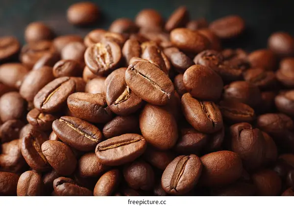 Close Up of Roasted Coffee Beans