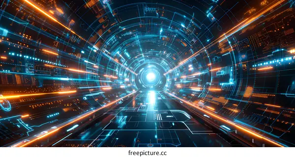 Futuristic Technology Tunnel