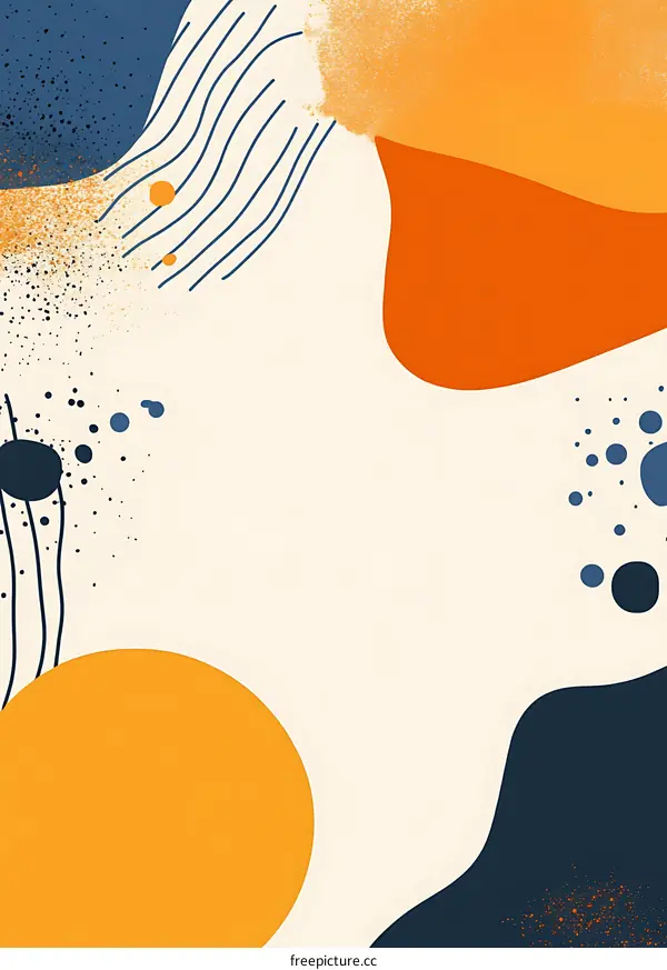 Abstract Background with Organic Shapes and Dots