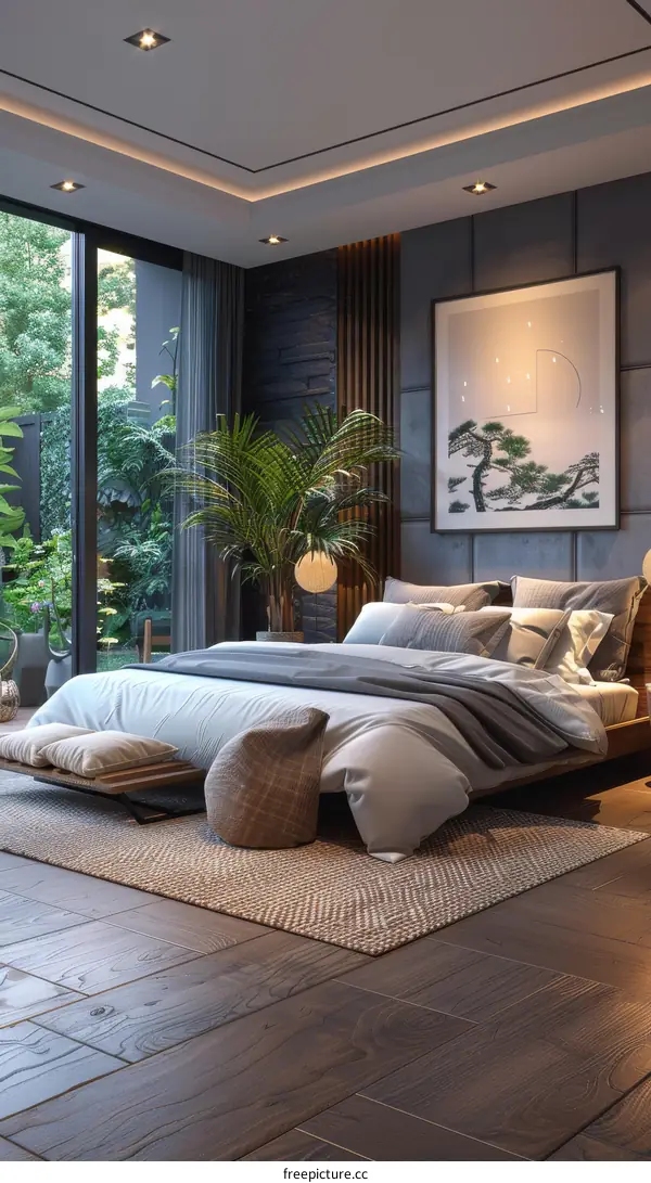 Modern Bedroom Interior Design Illustration