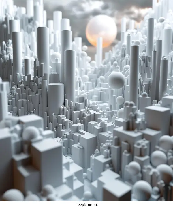 Abstract Geometric Cityscape Design