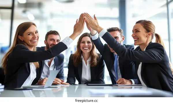 Business Team Celebrating Success