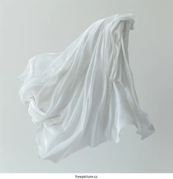White Flowing Silk Fabric