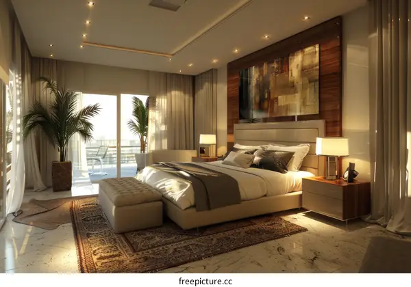 Modern luxury master bedroom interior design