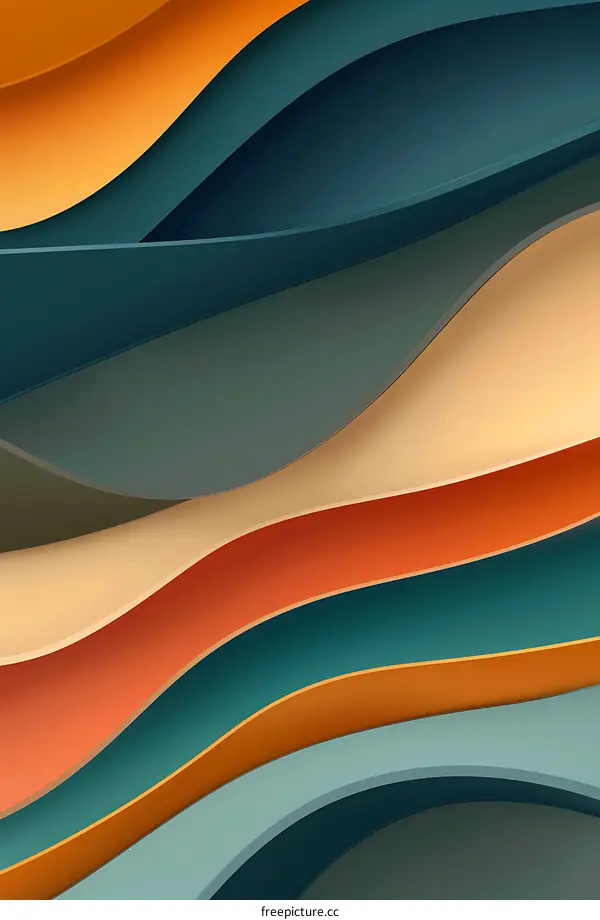 Abstract Background with Colorful Wavy Lines