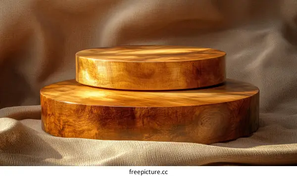 Two Tiered Wooden Display Stand