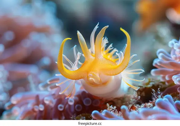 Yellow Chromodoris Nudibranch Underwater