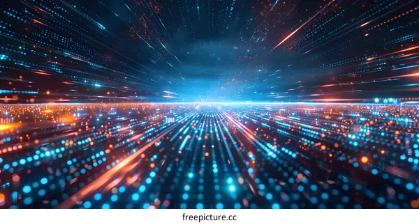 Abstract Digital Data Flow Background