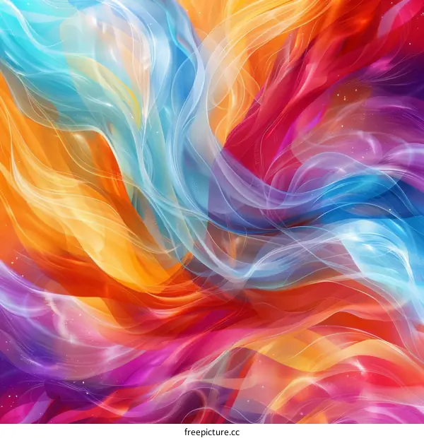 Abstract Colorful Flowing Design