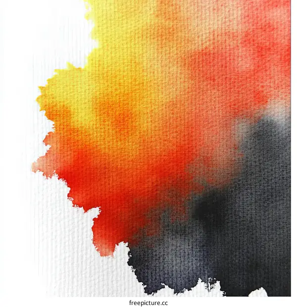 Abstract Watercolor Blot Painting Design