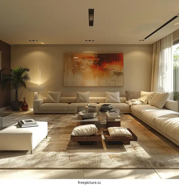Modern Living Room With Comfy Seating