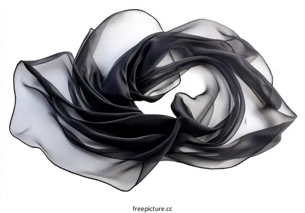 Elegant Black Fabric Drape