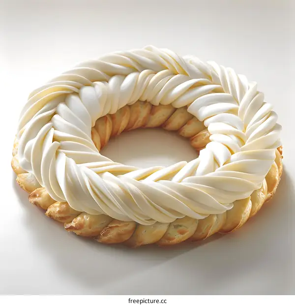 A ring of cream puffs