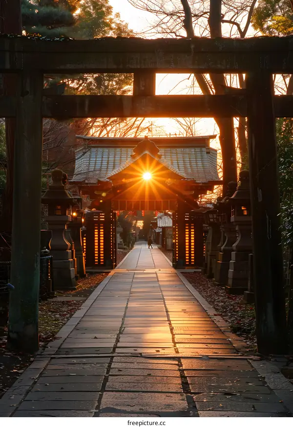 Golden Hour at the Shrine Gate