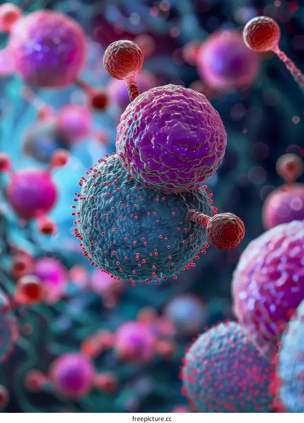 3D Illustration of a Cancer Cell