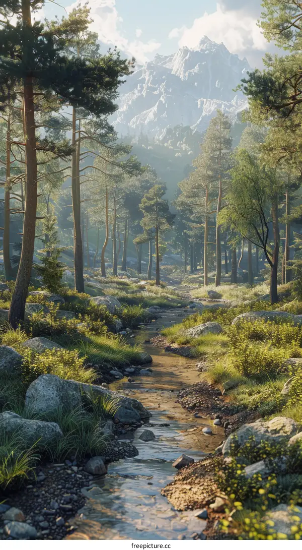 Sunshine Filtering Through a Forest