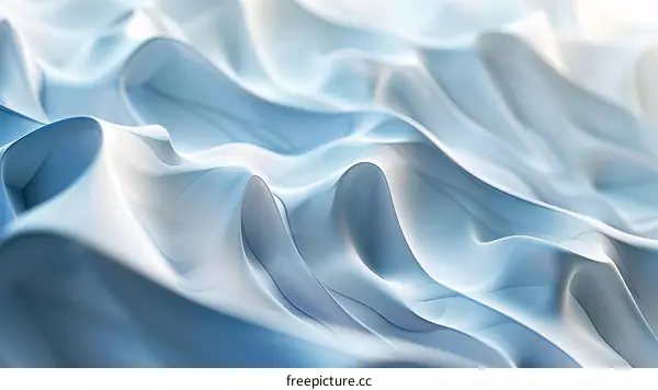Blue and White Abstract Swirls