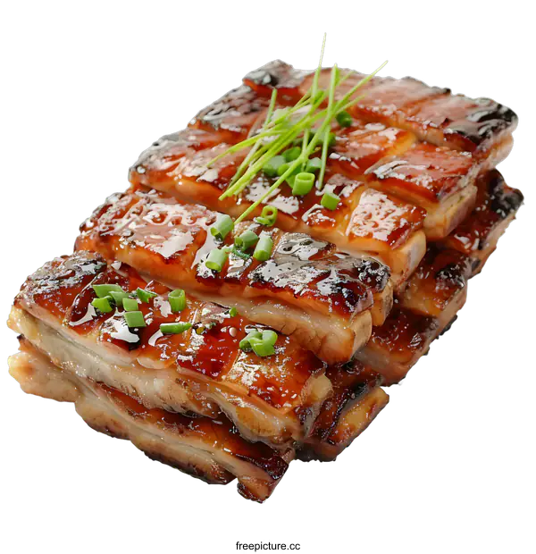 [Transparent Background PNG]Delicious Glazed Grilled Chicken Thighs