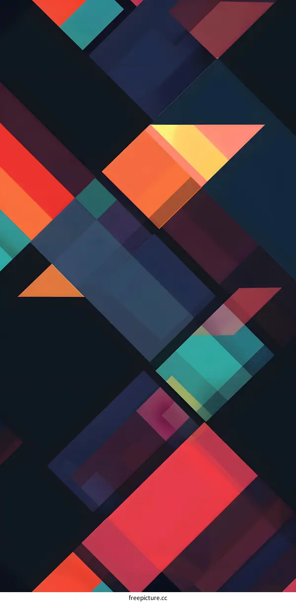 Abstract Geometric Shapes Digital Art