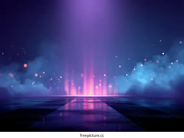 Neon Night Stage Illustration