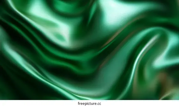 Emerald Green Satin Fabric Texture