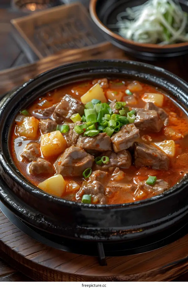 A delicious and hearty bowl of beef stew is the perfect comfort food for a cold winter day.