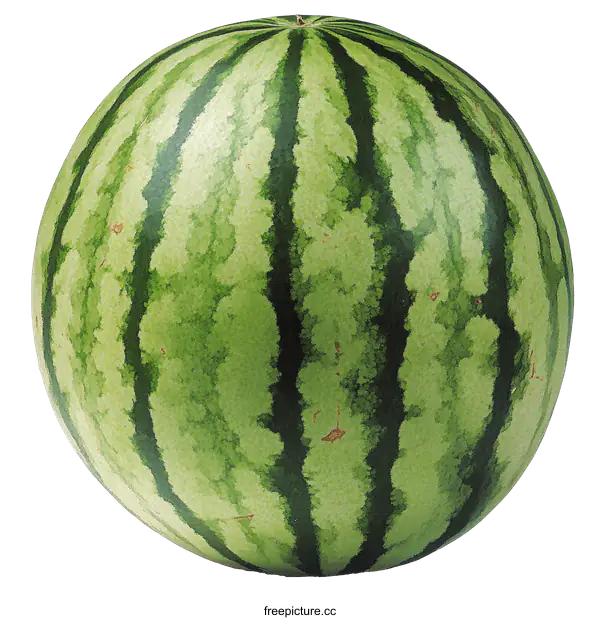 [Transparent Background PNG]Fresh and Ripe Watermelon Image
