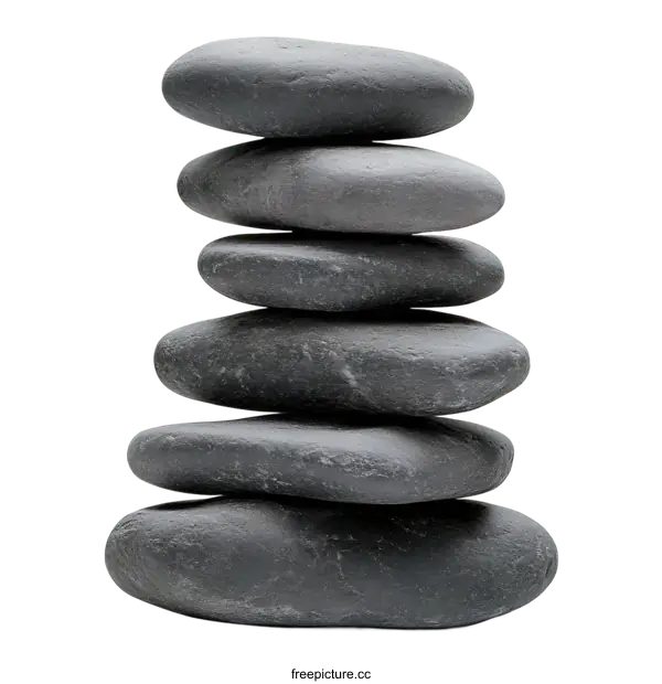 [Transparent Background PNG]Stack of Stones Zen Garden