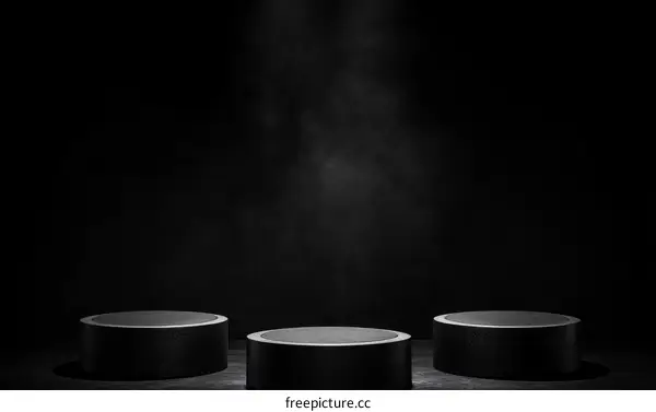 Dark Product Display Podiums Abstract Background