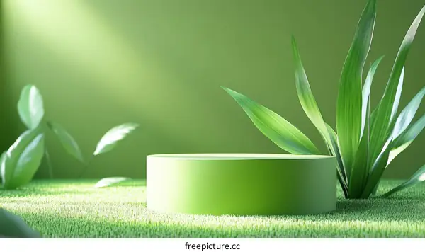 Green Nature Product Display Background