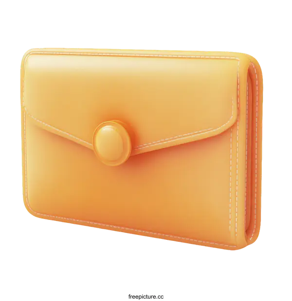 [Transparent Background PNG]Orange Wallet Illustration