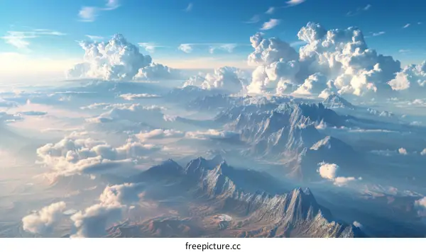 Panoramic View of Majestic Snow-capped Mountains