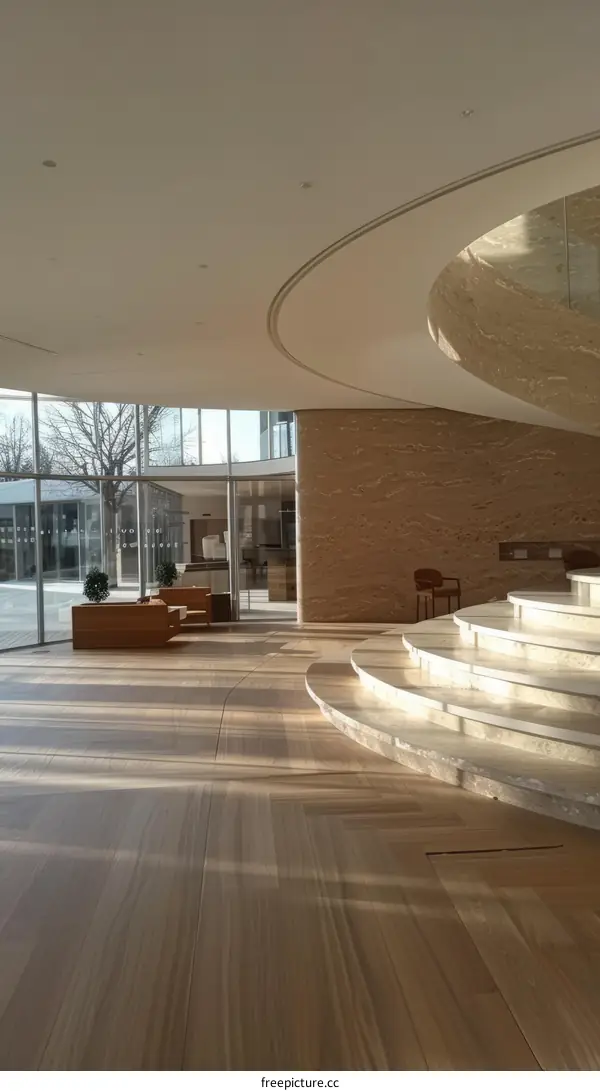 Staircase in a modern building
