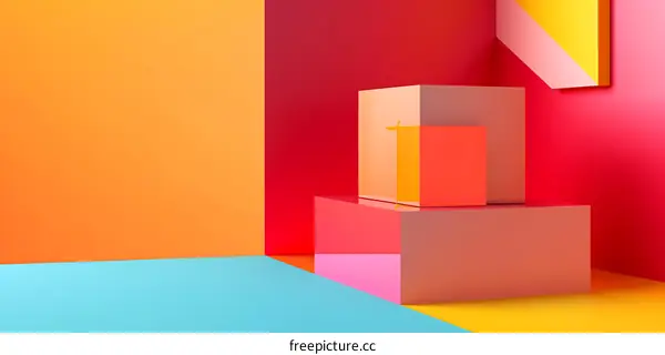 Abstract Colorful Geometric Shapes Background