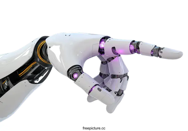 [Transparent Background PNG]Futuristic Robotic Arm Illustration